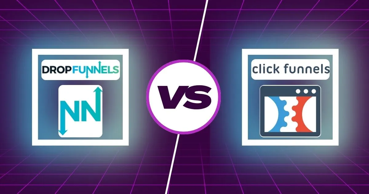 Image showing the comparison of Dropfunnels vs Clickfunnels