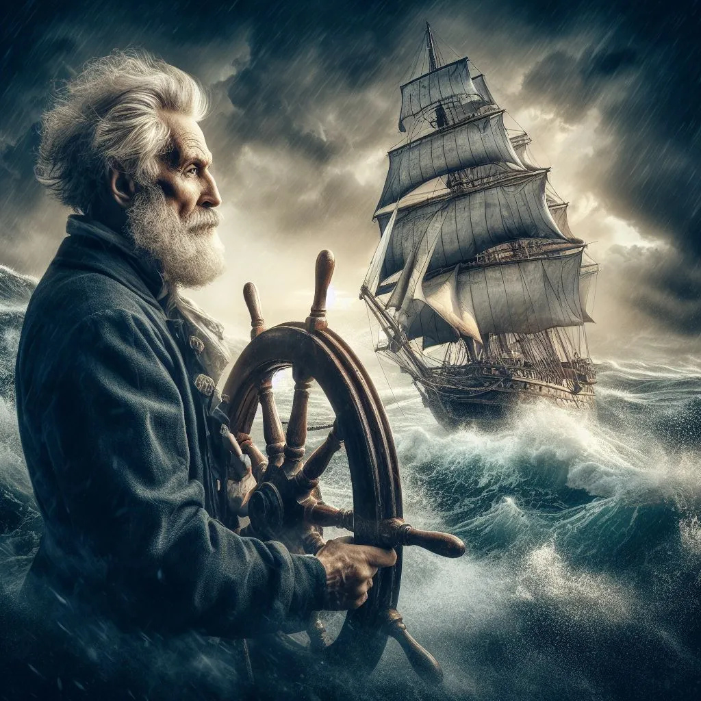 DALL-E 3 generated the image old sea captain using high quality prompt