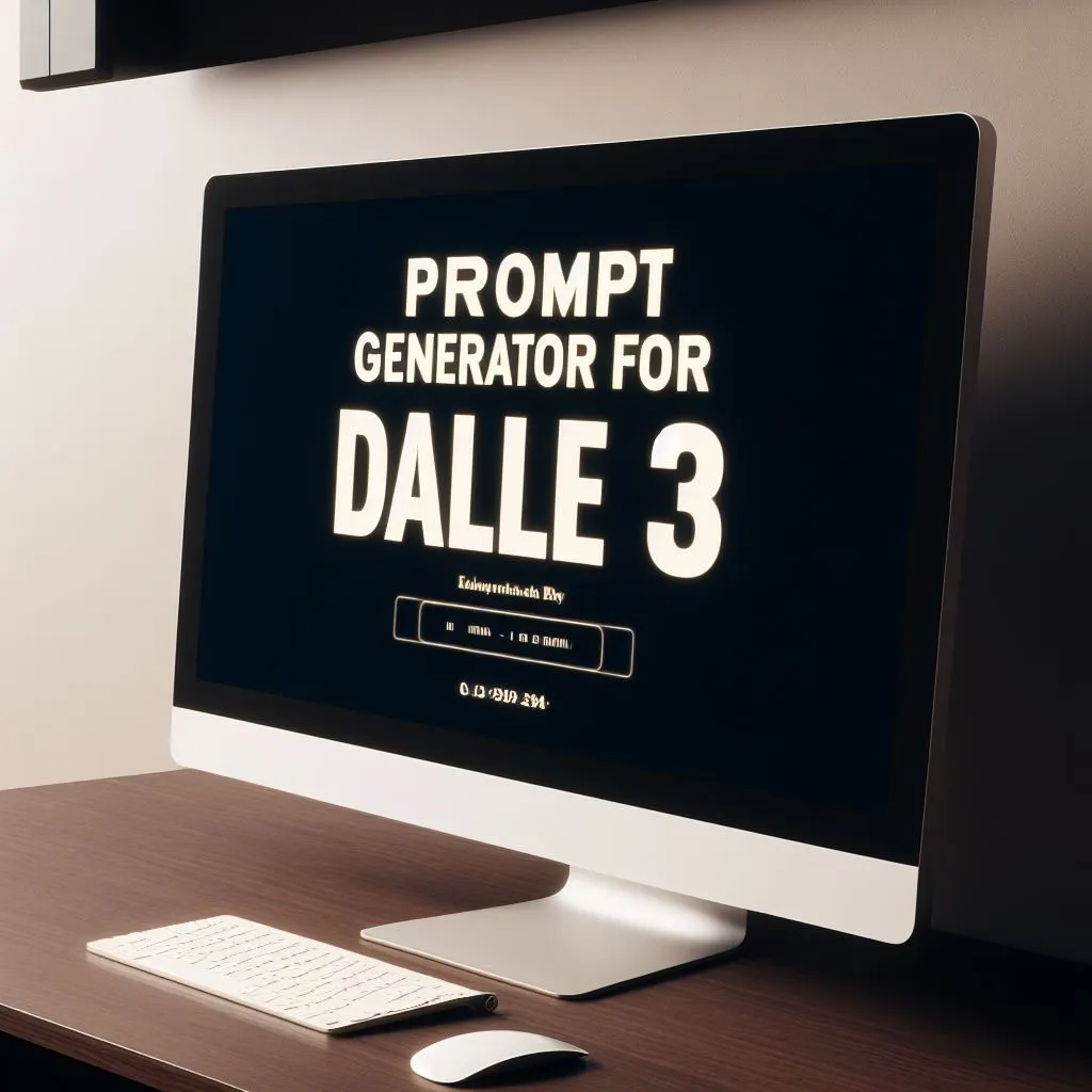 a computer screen containing text "DALL-E 3 prompt generator"